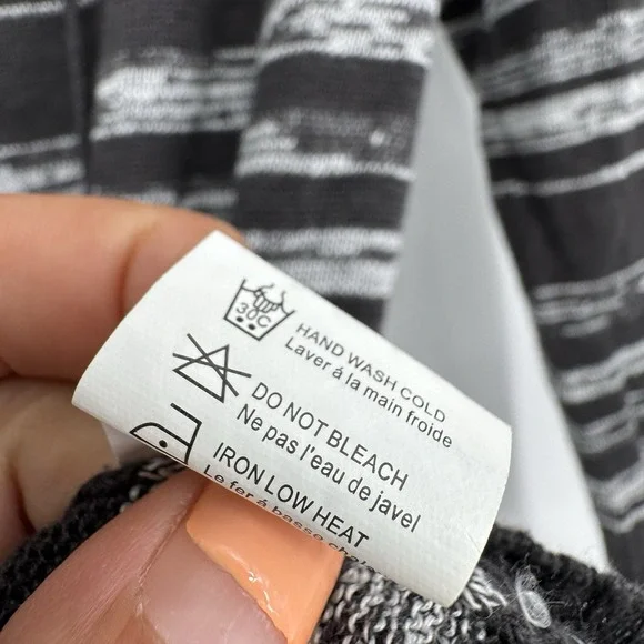 Revolve Chaser Sweater 100% Linen Women's XS Lace Up Striped Space Dye - Picture 6 of 7